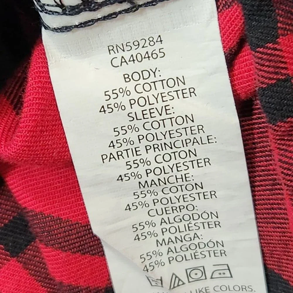 The Children's Place Girls Buffalo Plaid Shirt Dress‎ in Red - Size Small (5/6)